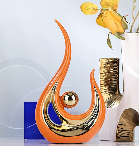 XMGZQ Home Decor Modern Abstract Art Ceramic Statue for Living Room Office Dining Room